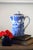 This is a beautiful porcelain pot, standing 6.75"T x 6"W. Made in Japan in the likeness of Royal Crown Derby's Blue Mikado...