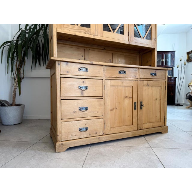 Art Nouveau Kitchen Sideboard in Softwood For Sale - Image 6 of 13