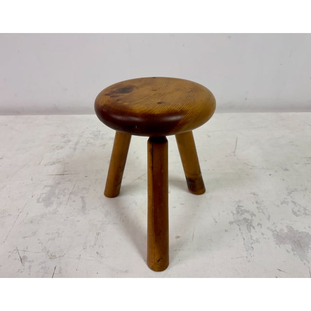 Dutch Pine Stool, 1960s For Sale - Image 4 of 8