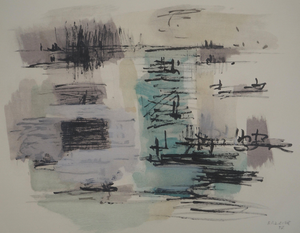 Jean-René Bazaine, Composition abstraite, Lithograph