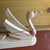 Hollywood Regency Vintage Hollywood Regency Carved Double Swan Console Table With Glass Top For Sale - Image 3 of 5