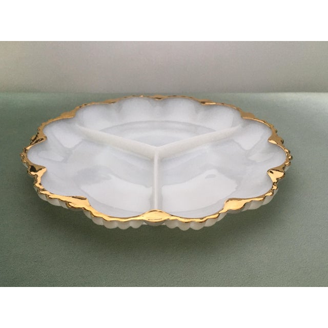 1950s Milk Glass Serving Plate - a Pair For Sale In Jacksonville, FL - Image 6 of 12