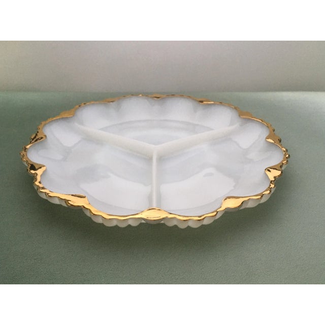 1950s Milk Glass Serving Plates - A Pair For Sale In Jacksonville, FL - Image 6 of 12