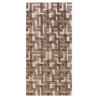 Hand-Knotted Contemporary Maze Rug in Silk and Wool by Doris Leslie Blau For Sale