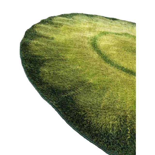 Round Green Rug from Desso, 1970s For Sale - Image 4 of 12