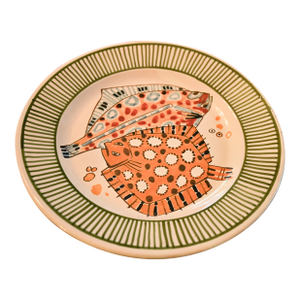 1920s Henriot Quimper - La Mer - Art Deco Plate by Mathurin Meheut