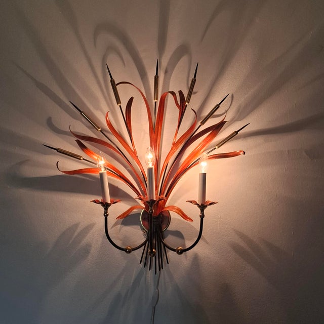 Large Wall Lamps in the style of Hans Kögl for Maison Baguès, 1960s, Set of 2 For Sale - Image 11 of 18