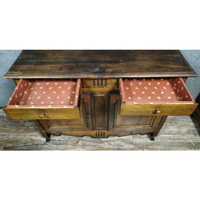 Louis XV Sideboard in Walnut and Oak, 1750s For Sale - Image 3 of 9