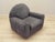 Gray Italian Grey Velour Armchair, 1980s For Sale - Image 8 of 14