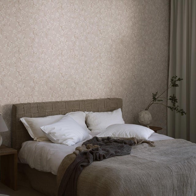 Mid-Century Modern Sample - Boråstapeter Alice Wallpaper in Blush For Sale - Image 3 of 5