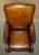 Early 19th Century Pair of Antique Heavily Carved Hand Dyed Brown Leather Throne Armchairs For Sale - Image 5 of 18