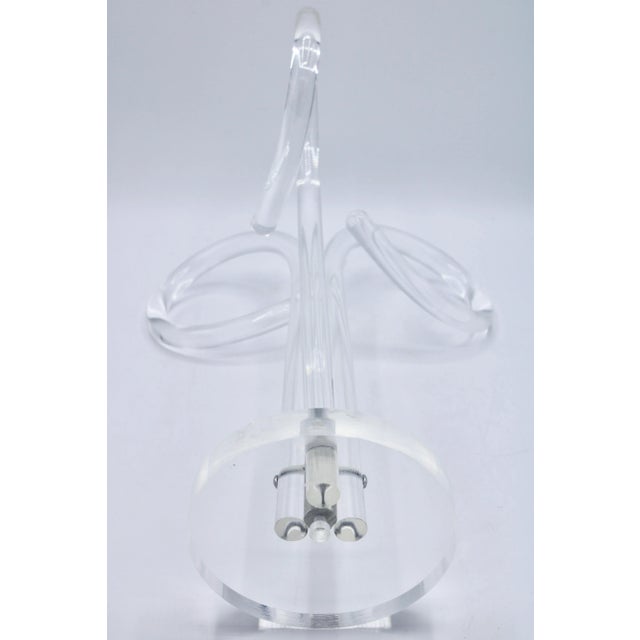 Vintage Modern Lucite Hand Towel Rack / Scarf Holder For Sale - Image 9 of 11