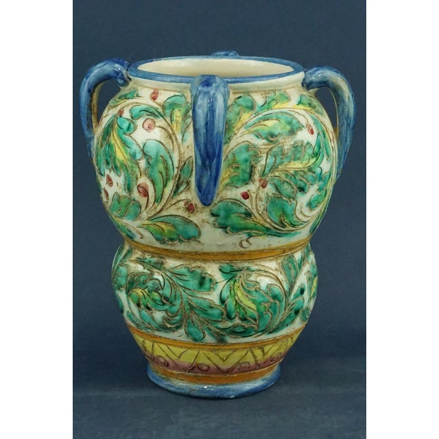 Antique Ceramic Vase with Handles from Fratelli Fanciullacci, 1890s For Sale - Image 6 of 18