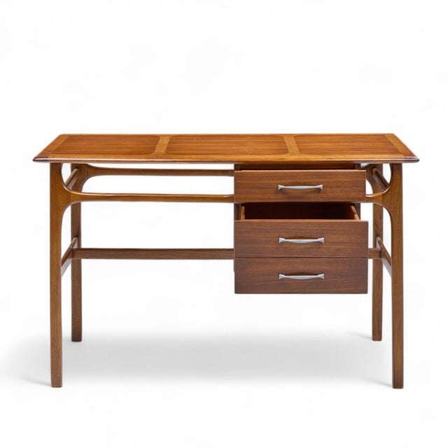 Lane Acclaim Mid Century Walnut Desk For Sale - Image 9 of 12