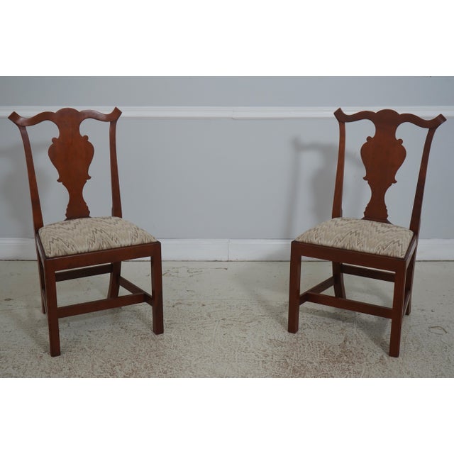 Set of Eight Eldred Wheeler Cherry Dining Room Chairs For Sale - Image 13 of 18