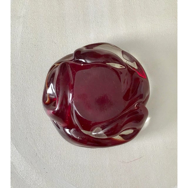 What a stunning Murano hand made Bowl / Ashtray! -Small dents on the side to accommodate cigarettes - or use it as a candy...