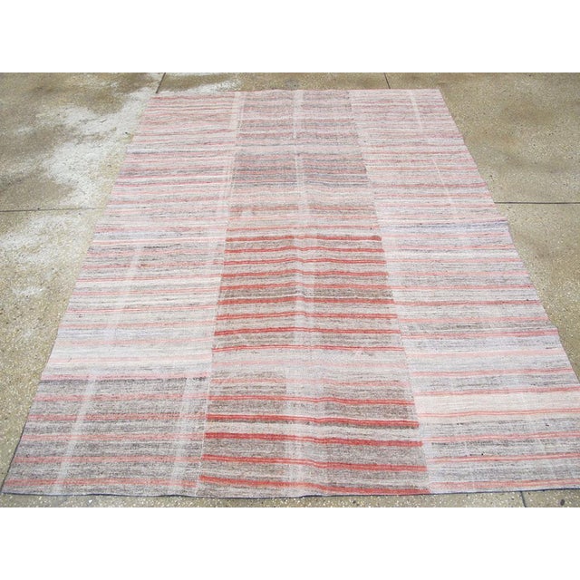 Mid 20th Century Galerie Shabab Collection Mid-20th Century Handmade Turkish Flat-Weave Kilim Accent Carpet For Sale - Image 5 of 10