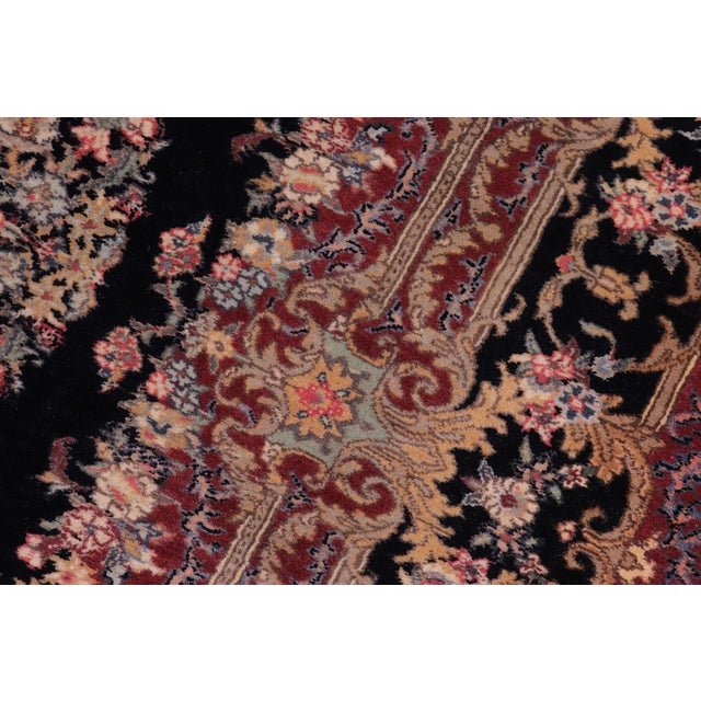 1990's Abusson Pak-Persian Black/Black Wool Rug - 3'1'' X 5'0'' For Sale In New York - Image 6 of 9