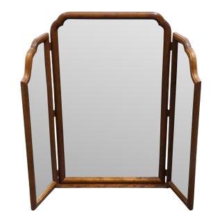 Stickley Furniture Solid Cherry Early American Traditional Style 53" Tri View Mirror 3569 For Sale