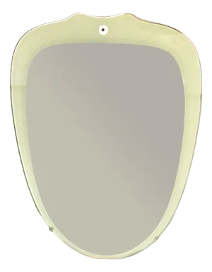 Shield-Shaped Mirror with Retro Painted Glass, 1950s