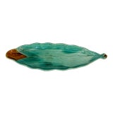 19th C. Majolica Corn Dish For Sale