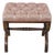 Antique English Regency Mahogany X Frame Paisley Tufted Ottoman Stool Bench For Sale