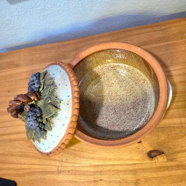 Mid 20th Century Mid 20th Century Sandra Schmitt McKenzie River Pottery Stoneware Teapot & Lidded Casserole Set, Rustic Studio Art Pottery For Sale - Image 5 of 17