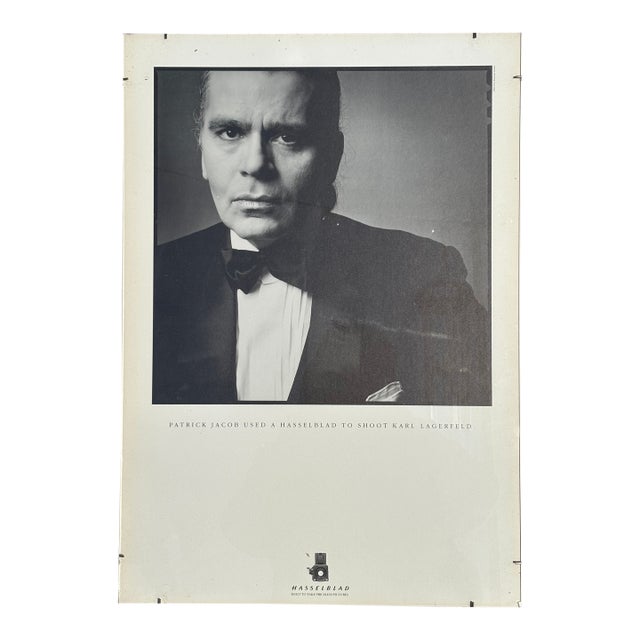Karl Lagerfeld - Original 1980s Advertising Poster for Hasselblad Camera For Sale