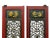 Pair Vintage Red Green Yellow Fujian Relief Carving Door Panels For Sale - Image 9 of 11