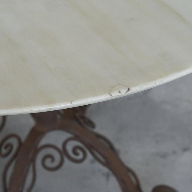 Vintage Art Deco Coffee Table in Wrought Iron and Marble, 1920s For Sale - Image 11 of 13