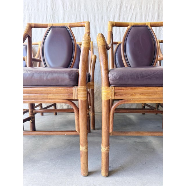 Vintage Rattan Armchairs - Medallion Back - Set of 8 For Sale In Denver - Image 6 of 6