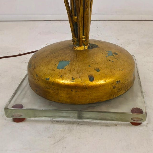 Gold Murano Glass Floral Floor Light from Poliarte, Italy, 1960s For Sale - Image 8 of 9