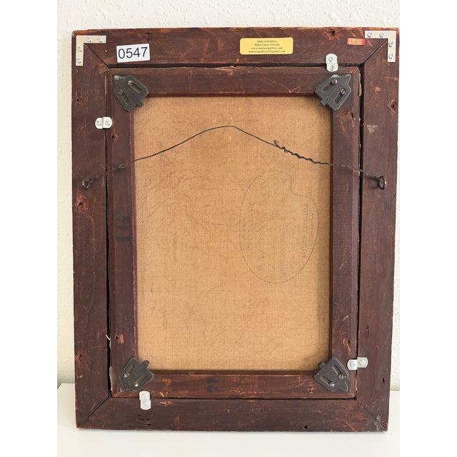 1887 Antique 19 C. American Oil Painting Signed Landscape Shattuck Frame Clamps For Sale - Image 12 of 12