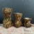 Twisted Faux Tortoise Painted Wood Candle Holders - Set of 3 For Sale - Image 13 of 13