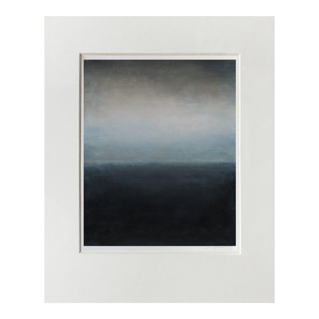 Contemporary Abstract Cold Wax, Oil Stick and Mixed Media on Canvas Paper "Umi 2" by Janise Yntema For Sale