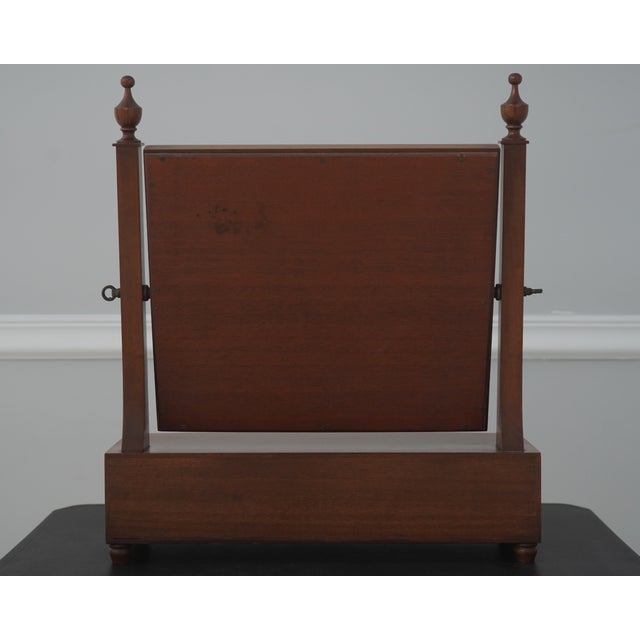 1960s Biggs Inlaid Mahogany 2 Drawer Dresser Shaving Mirror For Sale - Image 16 of 16