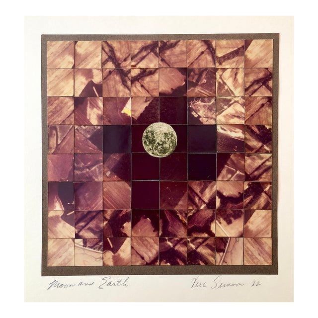 Vera Simons, Moon and Earth Assemblage, Photo Mosaic Collage Photograph, Feminist Aviator, 1982 For Sale