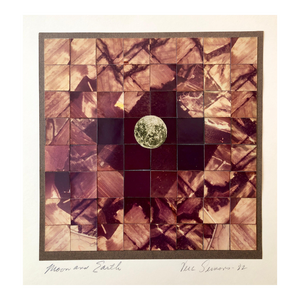 Vera Simons, Moon and Earth Assemblage, Photo Mosaic Collage Photograph, Feminist Aviator, 1982