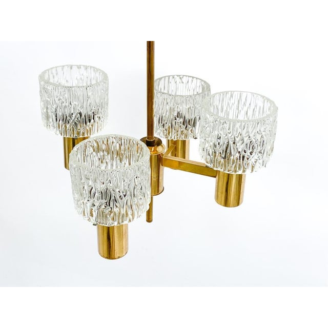 1950s 1950's Swedish Pendant Light and Two Sconces by Carl Fagerlund for Orrefors- A Three Piece Set For Sale - Image 5 of 17