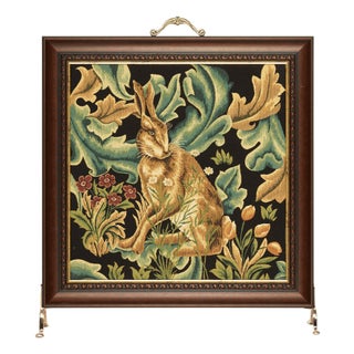 Forest Hare Tapestry Firescreen For Sale