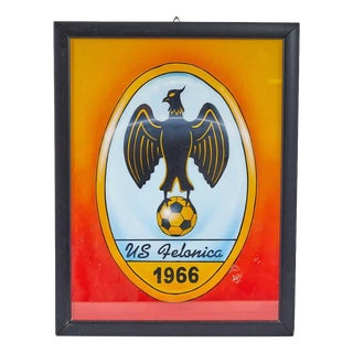 Football History Print US Felonica Plaque 1966, 2006, Wood For Sale