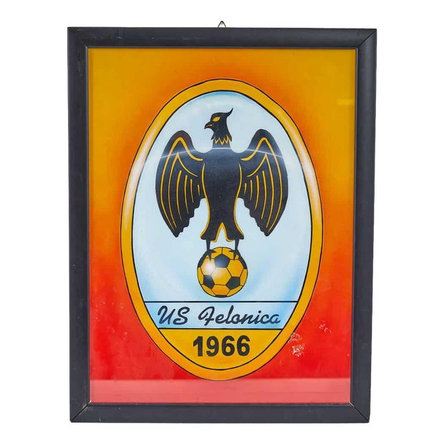 Football History Print US Felonica Plaque 1966, 2006, Wood For Sale