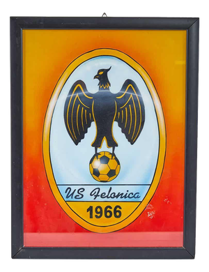 Football History Print US Felonica Plaque 1966, 2006, Wood