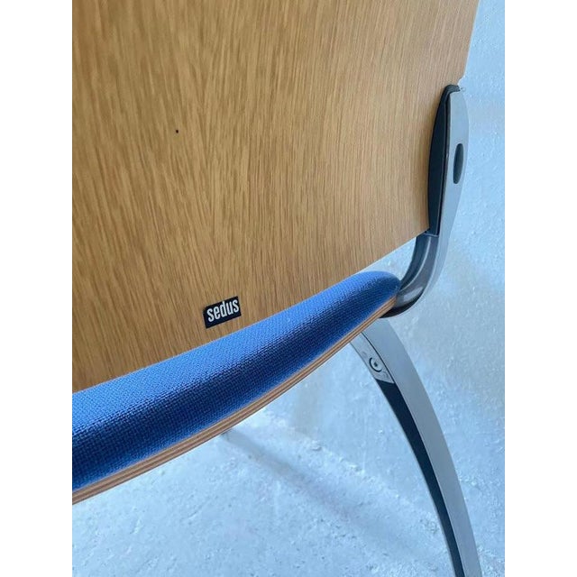 Blue Postmodern Armchair from Sedus, Germany, 1990s For Sale - Image 8 of 12