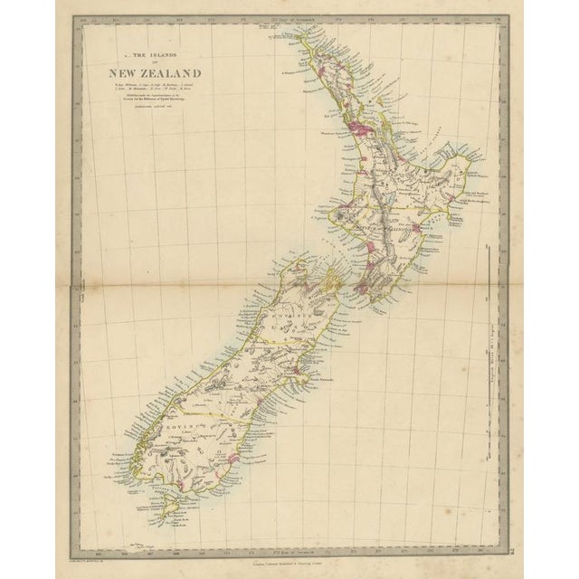 Antique Map of the Islands of New Zealand with Provinces and Settlements, 1858 For Sale - Image 9 of 9