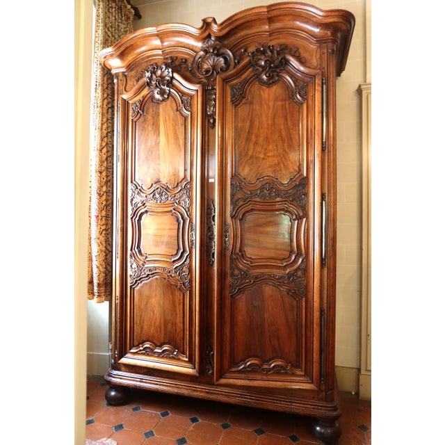 18th Century Lyonnaise Walnut Wardrobe For Sale - Image 13 of 13