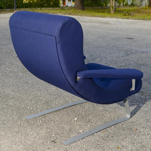 Italian Dondolo Armchair by Guido Bonzani for Tecnosalotto, 1970 For Sale - Image 4 of 8