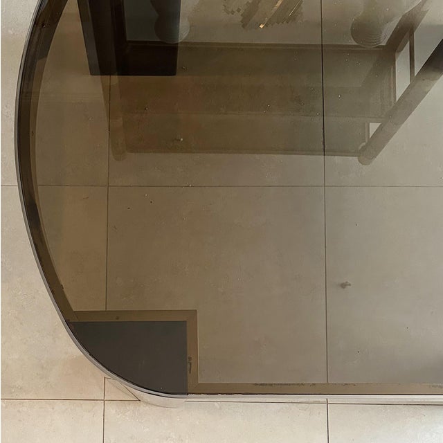 Attributed Karl Springer Gunmetal Bankers Coffee Table, 1980s For Sale In West Palm - Image 6 of 9