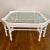 White Lacquered Faux Bamboo Coffee Table With Glass Top For Sale - Image 4 of 6
