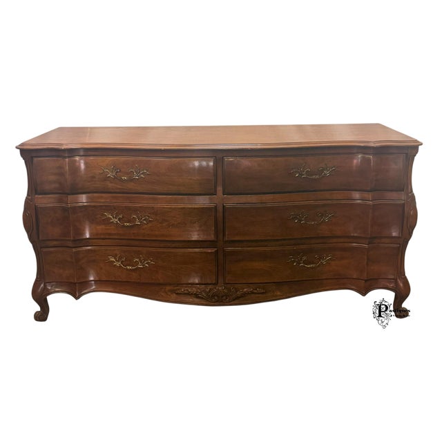 Vintage White Furniture French Provincial Style Mahogany Dresser For Sale - Image 11 of 11